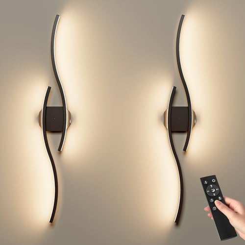 hunhun Battery Operated Wall Sconces Set of Two, Wireless Wall Sc...