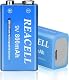 9V-Batterien von Reacell im 2er-Pack mit 800mAh und USB-Ladefunktion