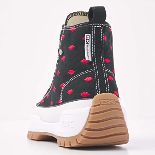 British Knights Damskie buty sportowe Kaya Mid Fly, Czarne, czerwone usta, 38 EU
