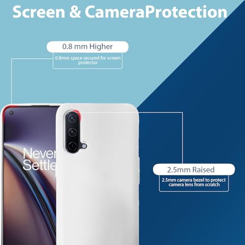 Image of LIRAMARK Liquid Silicone Soft Back Cover Case for OnePlus Nord CE (White)