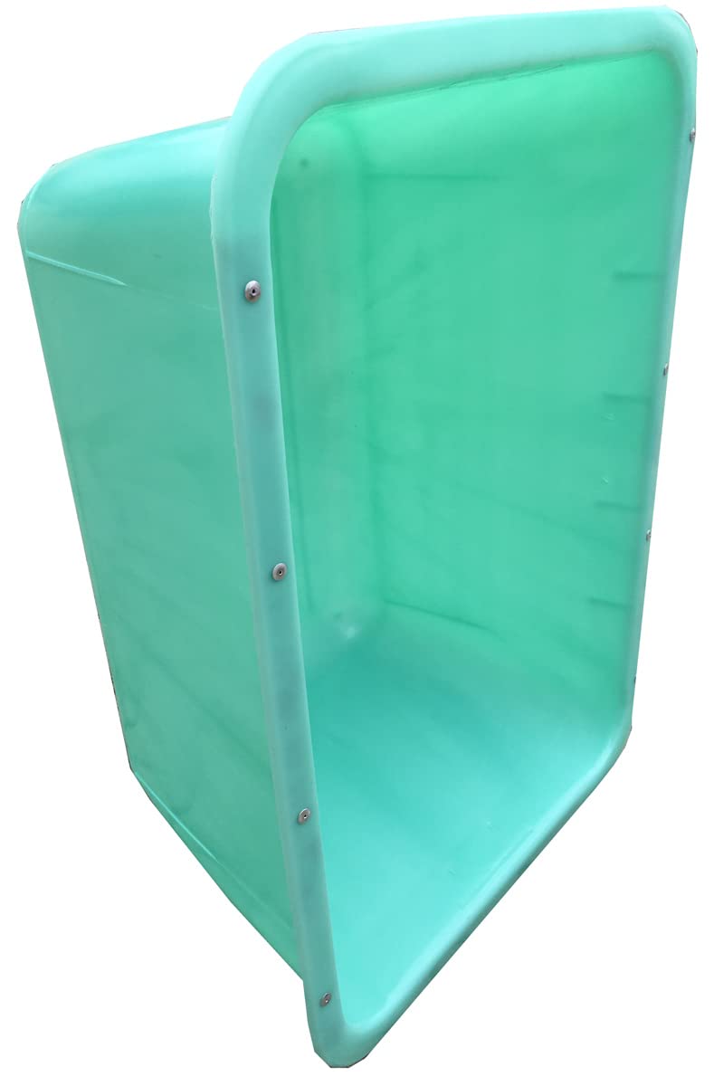 UvV Mörtelkübel Grüne 200 Liter 2. Wahl mit Fehldruck Mörtelwanne, Blumenkübel, Wasserbehälter, Futtertrog, Wildwanne, Futterwanne mit 2 Stahlschienen zur Verstärkung (grün)