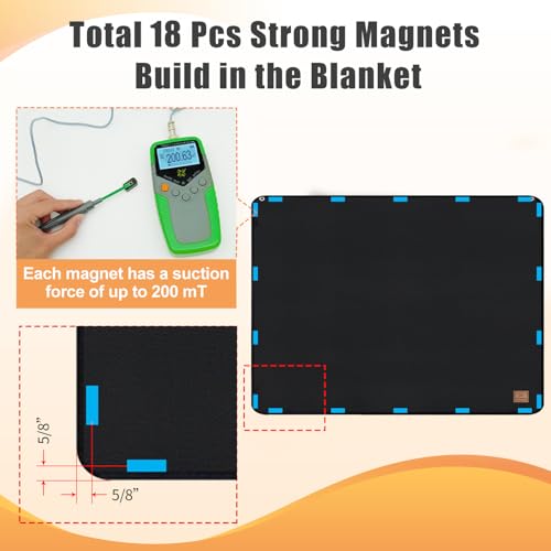 Magnet Fireplace Cover, Fireproof Fireplace Draft Blocker, Fireplace Blanket for Heat Loss, Fire Resistant Cold Air Blocker, Black(42" W x 24" H) by Protalwell - Used condition - Image 3