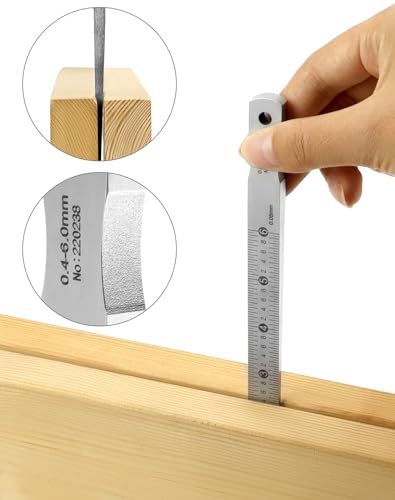 QWORK Taper Gauge Gap Gage Welding Wedge Feeler Gauge Gap Feeler Wedge Gauge Gap Hole Measure Tool 0.4-6mm - Carbon Steel with Chrome Plating by QWORK - Image 10