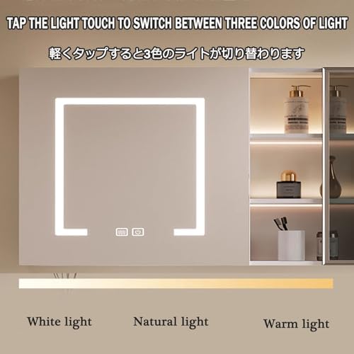 Stylish 2-Door Mirrored Bathroom Storage Cabinet - Versatile 100cm Mirror Cupboard for Home, Hotel & Rental Use - Elegant Organization Solution for Any Bathroom Space