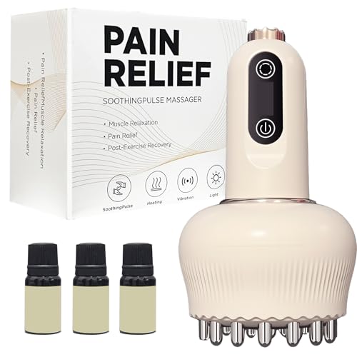 Lymphatic Drainage Massager, Cellulite Massage Tool: Reduces Stretch Marks & Cellulite, for Legs, Arms, Belly – Body with Microcurrent, Light, Heat & Vibration