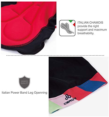 CEROTIPOLAR Mens LongDistancePad Cycling Bike Shorts, Bicycle Biking Shorts UPF50+