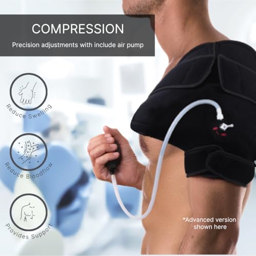 NatraCure Advanced Hot or Cold Therapy Shoulder Ice Pack Wrap & Brace for Pain Relief - (Heating Pad for Rotator Cuff Injuries, Surgery, Gym Injuries, Baseball, Pitching) - 16032