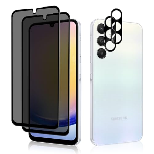 #rémunéré #Amazon<br>[2 2 Pièces Anti Espion Verre Trempé Caméra Arrière Protecteur Compatible avec Samsung Galaxy A25 5G 9H Dureté Anti Peeping Protection D'écran Privacy Verre Trempé pour Galaxy A25 5G