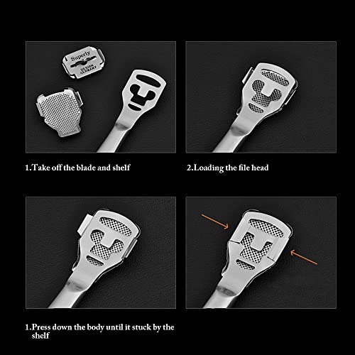 ZIZZON Foot Care Pedicure Callus Shaver Hard Skin Remover Wood Handle 70 Blades - Image 7