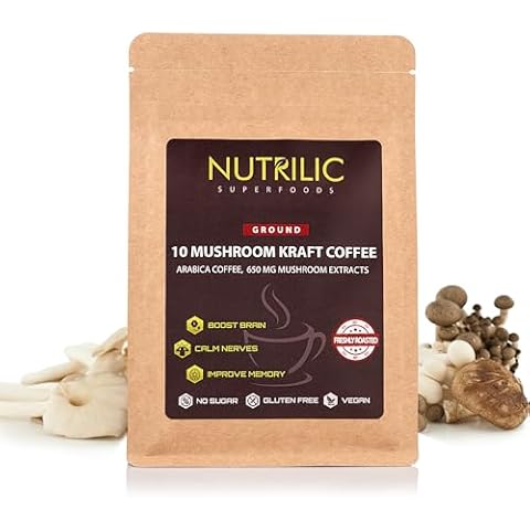 Nutrilic 10 Mushroom Ground Coffee Blend Cover