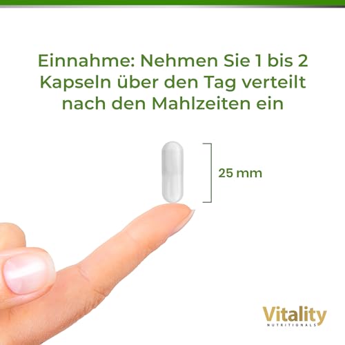 MSM Hochdosiert, Ultra Pure MSM Kapseln mit 1000 mg Methylsulfonylmethan, 180 Kapseln für 6 Monate, ohne unnötige Zusätze Vitality Nutritionals by VitaminExpress
