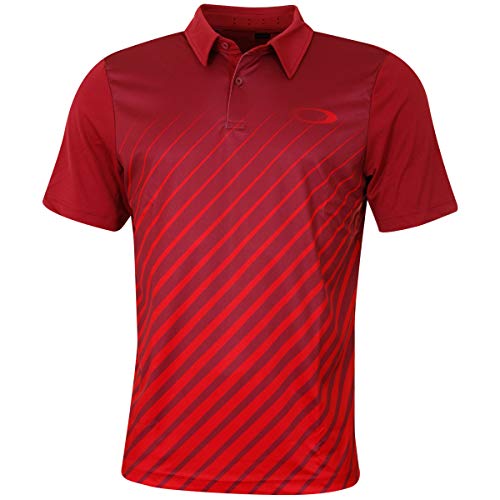 Oakley Men's Ellipse Gradient Polo, Raspberry, S