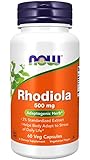 Now Foods, Rhodiola, 500mg, 60 Cápsulas veganas, Probado en Laboratorio, Vegetal, Sin Gluten, Sin Soja, Vegetariano