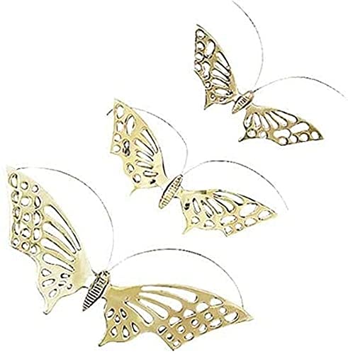 Beautiful Set Of 3 Brass Butterfly Metal Wall Art Home Decor Sculpture #TOP25