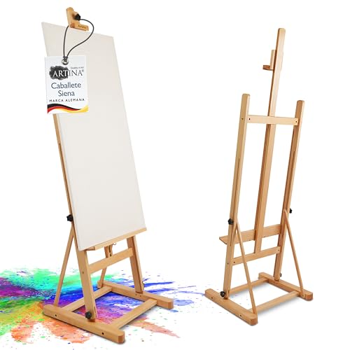 Artina caballete de pintura profesional Siena - Caballete de madera...