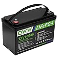QWW 12V 100Ah Lithium LiFePO4 Battery 4000-10000 Cycles,Perfect for RV, Solar, Backup Power, Off Grid Application, Boat, Trolling motor.Marine