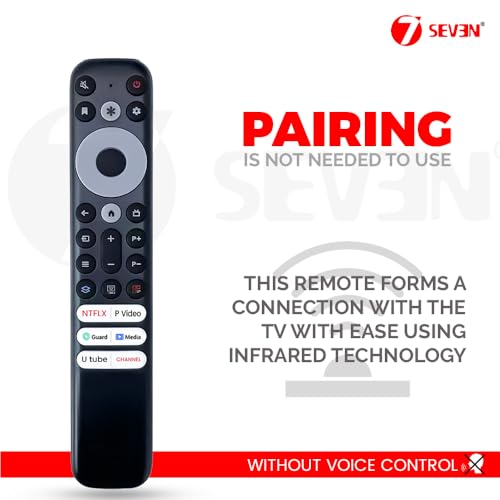 Image of 7SEVEN Compatible with TCL Google TV Non Voice Remote RC902V Fmr1 Fmr4 Fmr5 Fmr6 Fmr7 Fmr9 Model's Fit for QLED UHD FHD OLED Smart 4K Television - Match Keys Exactly with Existing Remote Controller