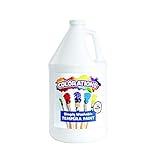 Colorations Washable Tempera Paint, Gallon, White, Non Toxic, Vibrant, Bold, Kids Paint, Craft,...