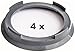Produktbild 4 x Zentrierringe 70.4 mm auf 57.1 mm grau/grey