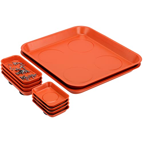 KEILEOHO 10-Pack Magnetic Tool & Parts Trays