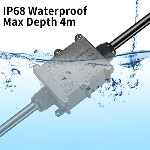 IP68 Waterproof Junction Box, 2-Way Outdoor Electrical Connectors, External Sleeve Protection Box, Line M20 Cable Wire Connector for 5-15 mm External Waterproof Electrical Junction Boxes