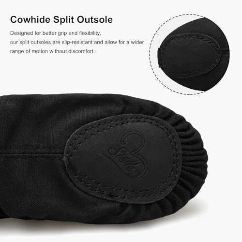 Image of Stelle Ballet Shoes Canvas Ballet Slippers Women Girls Dance Yoga Recital | Ballet shoes for women, Ballerina slippers, Durable canvas upper, Comfortable cotton lining, Split leather sole, Practice