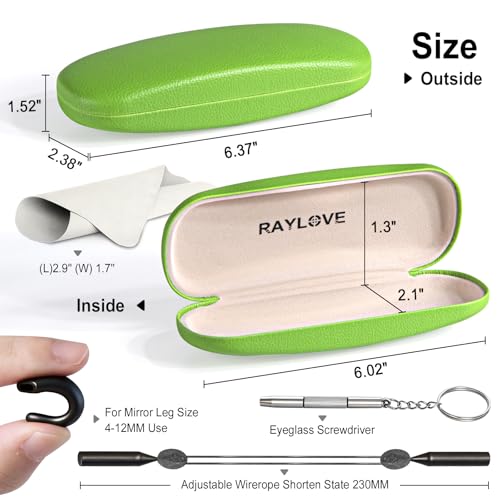 Image of RayLove Unisex Hard Shell Eyeglasses Cases, Protective Case For Glasses