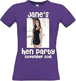 Edward Sinclair T-shirt personnalisé pour enterrement de vie de jeune fille avec nom, mois et année - Violet - 38 FR Medium
