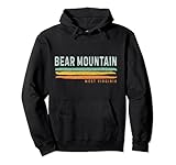 Vintage Stripes Bear Mountain WV Pullover Hoodie