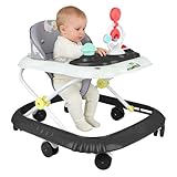 CONFORT: Siège rembourré avec dossier ergonomique en gris, structure robuste en blanc pour un usage quotidien