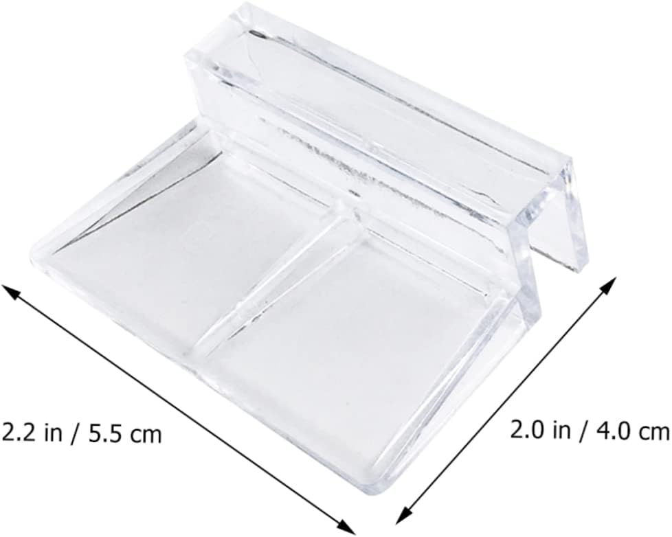 MERRYHAPY 10pcs Acrylic Support Frames for Fish Tank Covers Clips for Glass Easy Installation for Aquariums and Terrariums and Safe for Fish and Pets