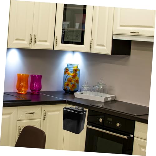 Caneca de basura rectangular negra para montaje en pared miniatura 7