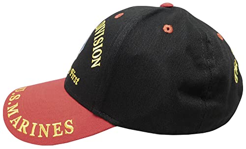 Gorra Trade Winds bordada ajustable negra y roja miniatura 4