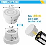 Pool Ladder Bumpers Inside Plug Caps for 1.9" Standard Tubing Step,4 Pcs Protective Cushion Liner Chemical Resistant PVC Anti Slip Underwater Foot Cover Prevent Rust Debris Long Lasting