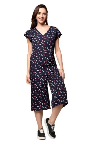 brinns Women Printed V-Neck Midi Jumpuit(Polypt-21)-picture-16