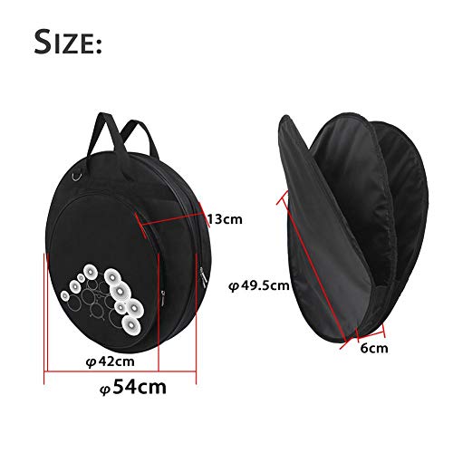 21-Inch Three Pockets Cymbal Bag Packback Case Holder Pouch Percussion Three Pockets with Removable Divider Shoulder Strap