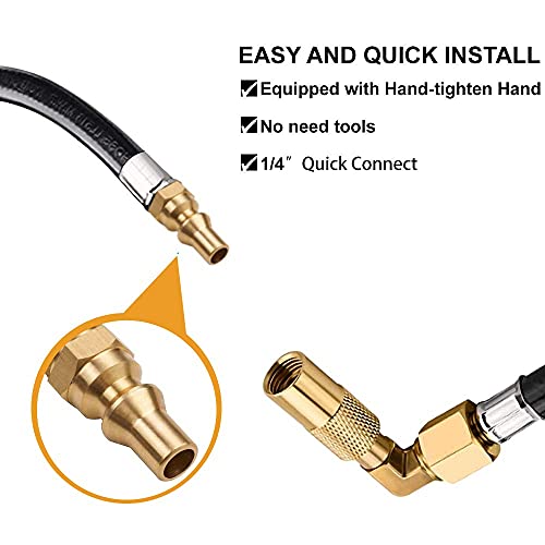 Eazy2hD 12FT RV Propane Hose with Blackstone Elbow Adapter, Low Pressure LP Quick Connect Hose for RV Grill Blackstone 17"/22" Griddle by Eazy2hD - Image 6