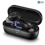 2 modos de audio y sonido estéreo de alta fidelidad: altavoces inalámbricos de alta calidad con unidad de audio Hi-Fi personalizada para graves profundos, agudos nítidos y medios de buena calidad. Los auriculares Bluetooth están equipados con modo estéreo y mono. Puedes simplemente usar uno o disfrutar de un sonido estéreo mientras los usas juntos. Altavoces de alta calidad con unidades de audio HI-FI personalizadas que te darán una fiesta de escucha.