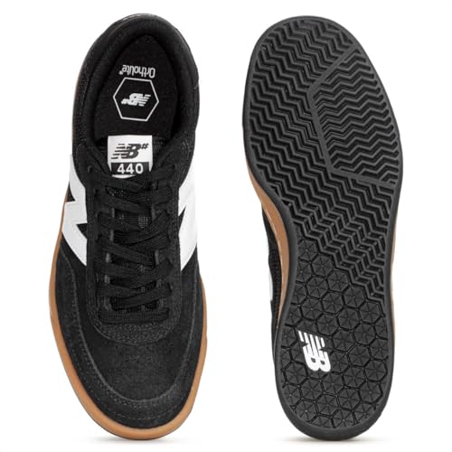 New Balance 440 Black/Gum Men's Size 12 & Women's Size 13.5 (D) Sneaker – Classic Style angle 4