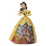 Resina Disney Traditions, Figura de Bella y Bestia bailando con palacio, para coleccionar, Enesco
