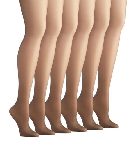Womens Silk Reflections collants Hanes lot de 6 avec slip gainant et pointe invisible taille AB
