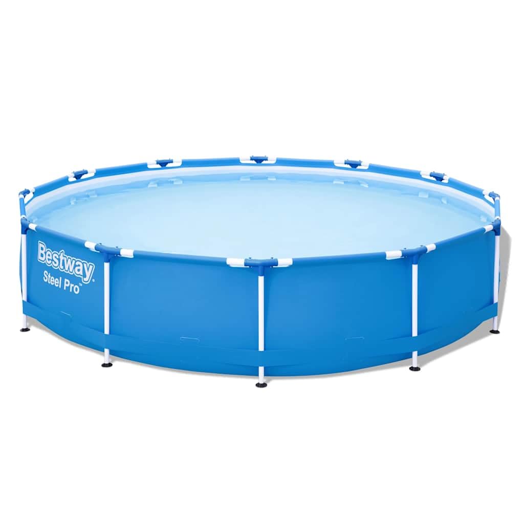 Piscine hors sol ronde 366 x 76 cm avec cadre en acier