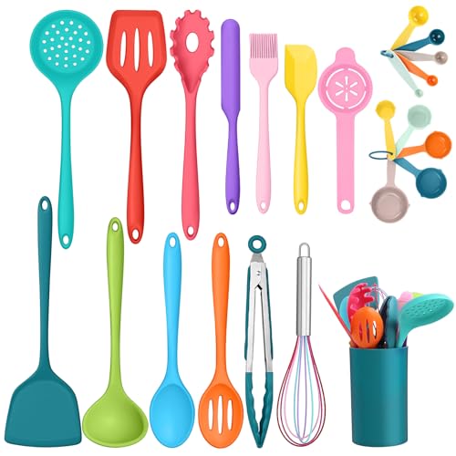 Homikit 24 Piece Kitchen Utensil Set, Silicone Cooking Utensils with