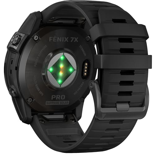 Image of Garmin Fenix 7X Pro Sapphire Edition Smartwatch with Band, 51 mm Case, Carbon Gray /Black
