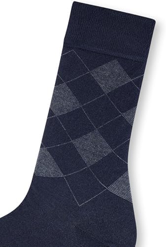 Dagi Aksesuar Erkek Baklava Desen Bambu Çorap, Örme, Koyu Mavi, ST - Görsel 3