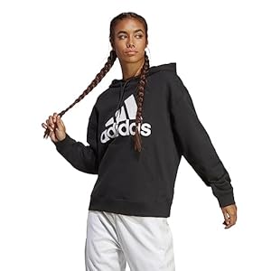 adidas Women’s Essentials Big Logo Oversized French Terry Hoodie Hooded Sweatshirt