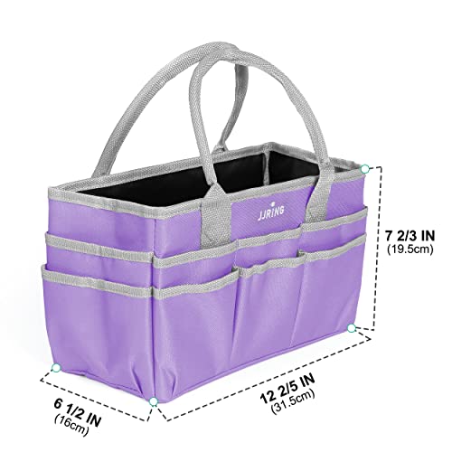 JJRING Craft and Art Tote - 600D Purple Nylon Fabric Art Sewing Organizer Bag with Pockets - for Craft, Scrapbooking, Medical, and Office Supplies Storage - Thumbnail 4