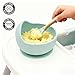 Ginbear Baby Bowls with Suction, Silicone Bibs, Self Feeding Spoons, Led Weaning Supplies, Toddler Eating Set for Ages 6 Months+ (Hazy Green)