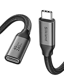 Silkland 40Gbps USB 4 Extension Cable for Thunderbolt 4, [240W Charging, 8K 60Hz] USB C Extender 1ft, 4K@240Hz Type C Male to Female Adapter Compatible for USBC Hub, iPhone 17/16, MacBook, iPad