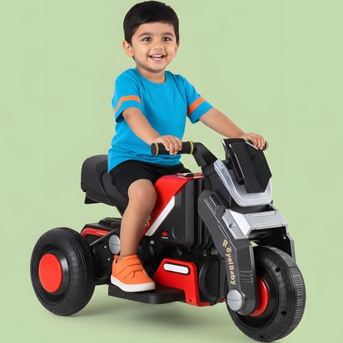 Image of Wishmaster Fully Assembled Ready to Ride Kids Ride On Bike Toy for Ages 2, 3, 4 Years, Birthday Gift for Boys and Girls (Royal Baby EV Bike [ 2,3,4 Year Kids], Red)